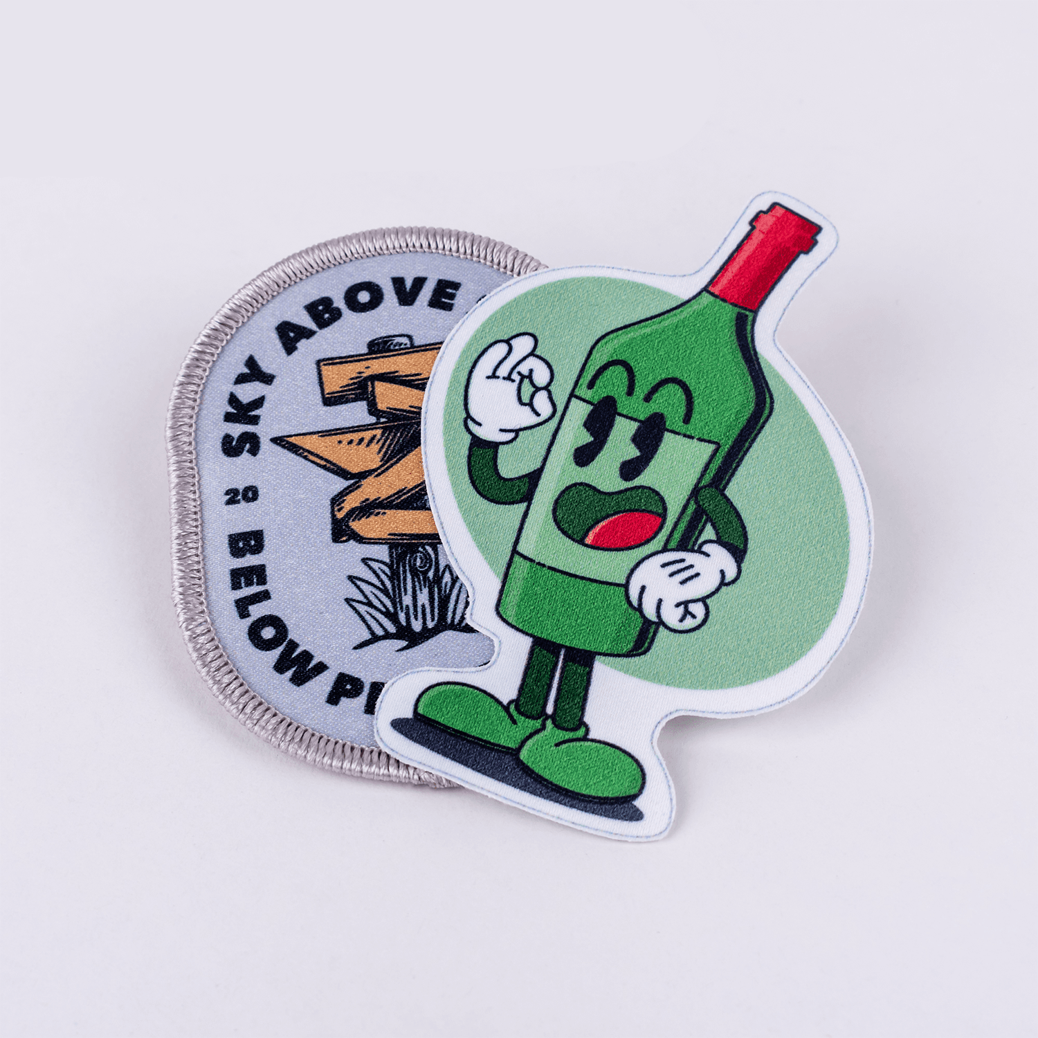 iron on patches material and finish